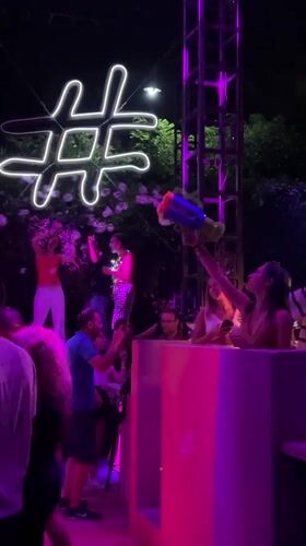 Outdoor nightclub party on the Burgas waterfront with live DJ