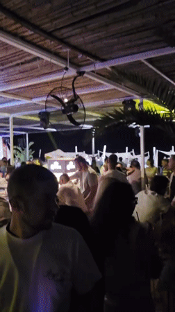 Lively beach club night in Varna, Bulgaria
