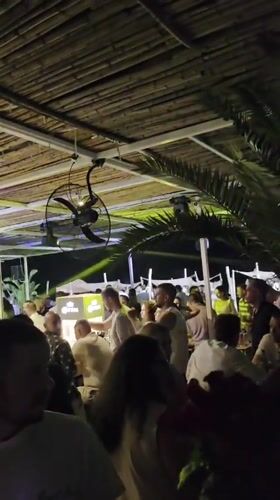 Lively beach club night in Varna, Bulgaria