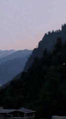 Twilight descends over Himalayan village of Vashisht, India