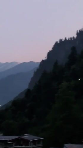 Twilight descends over Himalayan village of Vashisht, India
