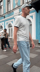 Summer afternoon street life and café moments in Saint Petersburg