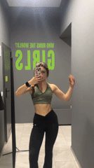 Woman films workout selfie at Varna gym facility