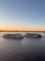 Golden hour on the Volga, Nizhny Novgorod waterfront