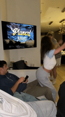 Young adults gather in Los Angeles living room