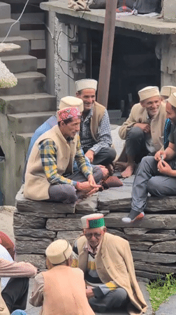 Morning gatherings and daily life in Malana village