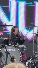 Young drummer headlines outdoor festival in Russian village