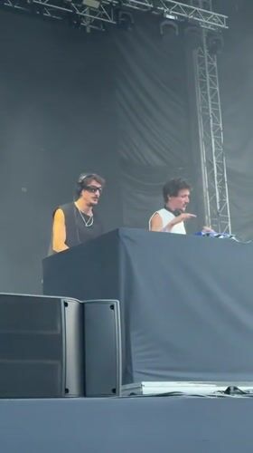 Back-to-back DJ set on a Belgrade stage