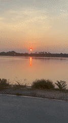 Sunset observed over water in Baan Chaweng, Thailand