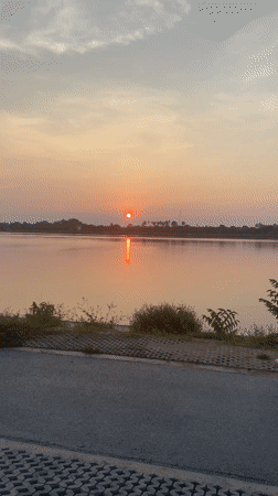 Sunset observed over water in Baan Chaweng, Thailand