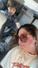 Mother takes car selfie with son in Herceg Novi