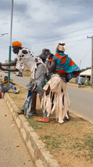 Street festival with costumed dancers unfolds in Bukuru, Nigeria