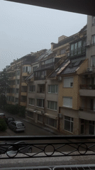 Rainy morning captured from Sofia apartment, indoor moments documented