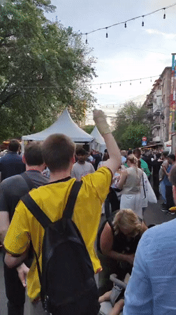 Street festival draws crowds in Yerevan, Armenia