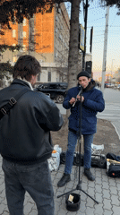 Street performances and social gatherings documented across Krasnoyarsk