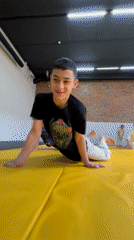 Youth martial arts class documented in Krasnoyarsk gymnasium