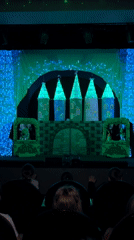 Puppet theater performance and children's fountain play documented in Ufa