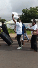Group gathers for apparent procession in Kabala, Nigeria