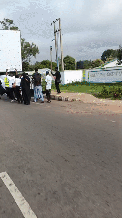 Group gathers for apparent procession in Kabala, Nigeria