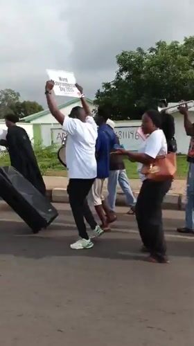 Group gathers for apparent procession in Kabala, Nigeria