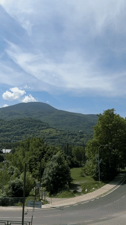 Guardia Civil helicopter flies over Benasque mountain region