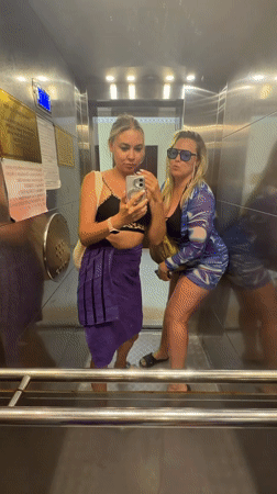 Two women take selfies, relax during Anapa visit