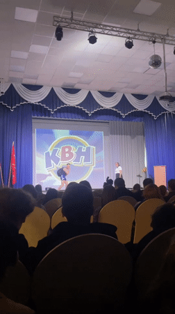 Stage performance held at Novoe Devyatkino community hall