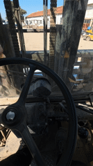 Forklift operator's view recorded in Bulgarevo, Bulgaria