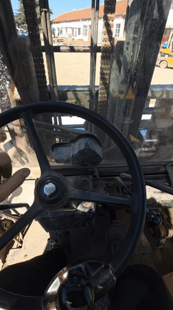 Forklift operator's view recorded in Bulgarevo, Bulgaria