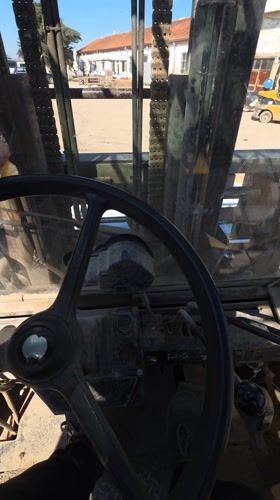 Forklift operator's view recorded in Bulgarevo, Bulgaria