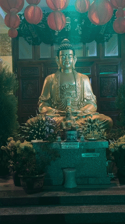Evening visit captured at Linh Phong Monastery, Da Lat