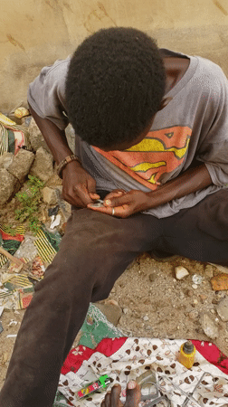 Outdoor pedicure service observed in Adankolo, Nigeria