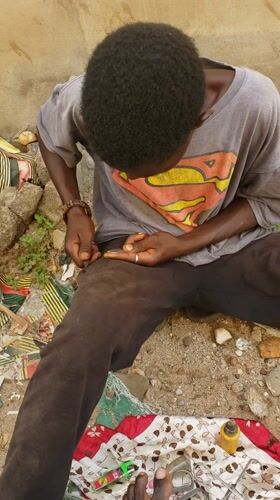 Outdoor pedicure service observed in Adankolo, Nigeria