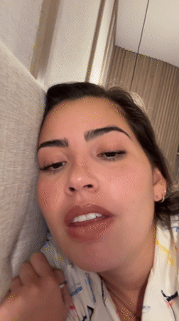 Woman records bedtime video message in Mexican town