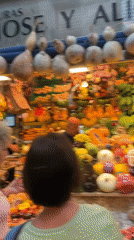 Fresh produce market bustling with activity in Las Palmas