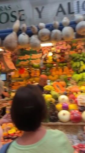 Fresh produce market bustling with activity in Las Palmas