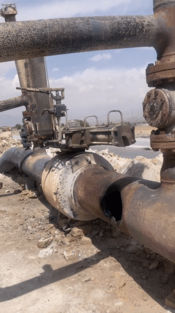 Decaying industrial pipes documented across Quetta roadsides