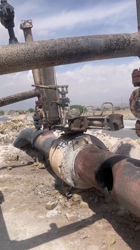 Decaying industrial pipes documented across Quetta roadsides