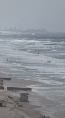 Stormy weather brings rough seas to Bat Yam beach