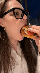 Woman documents afternoon meal and selfies in Izhevsk