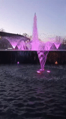 Evening life documented across Chaikovsky, Russia fountain district
