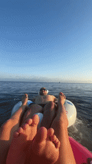 Golden hour on the Black Sea, floating off Nesebar's coast
