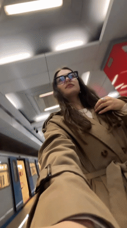 Woman documents evening journey through Vnukovo transit and venues