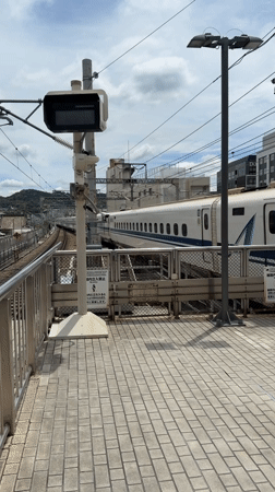 Routine morning activity documented at Kyoto Station complex