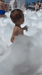 Beach foam party fun in Sochi, Russia