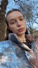 Woman Takes Selfie in Moscow