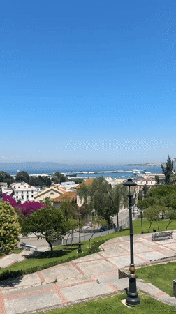 Peaceful harbor view captured in Tangier park setting