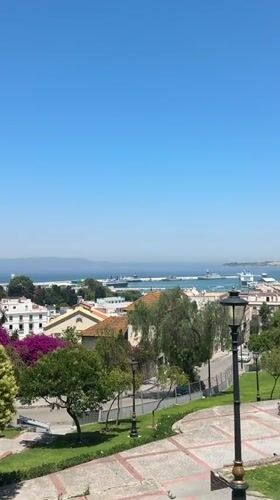 Peaceful harbor view captured in Tangier park setting