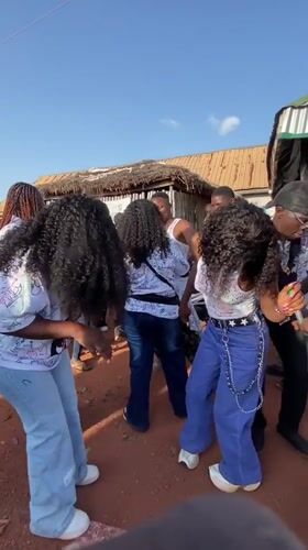 Young people celebrate with dancing in Durimi, Nigeria streets