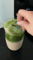 Matcha latte preparation observed in Zapopan cafe